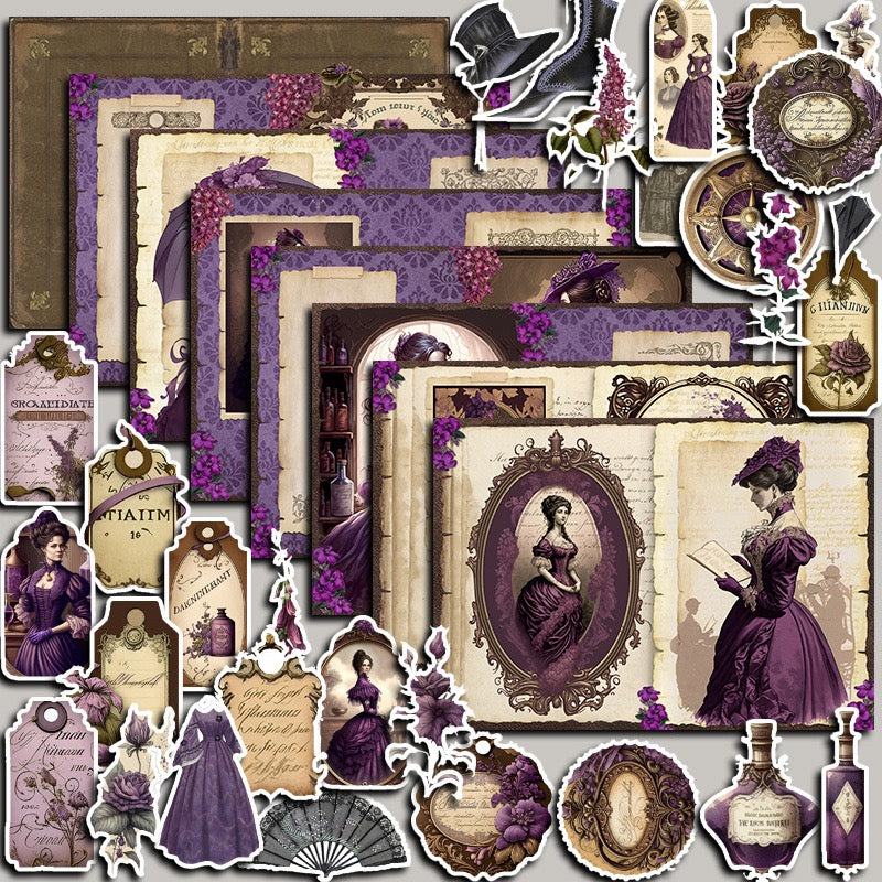 30 paper stickers + 8 papers in one set