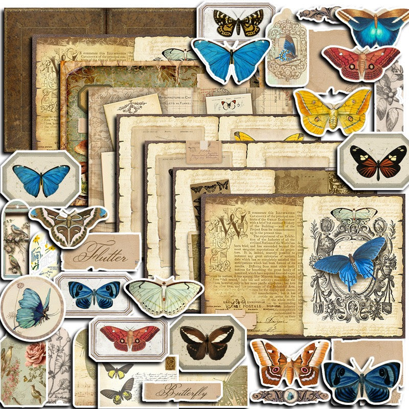 30 paper stickers + 8 papers in one set