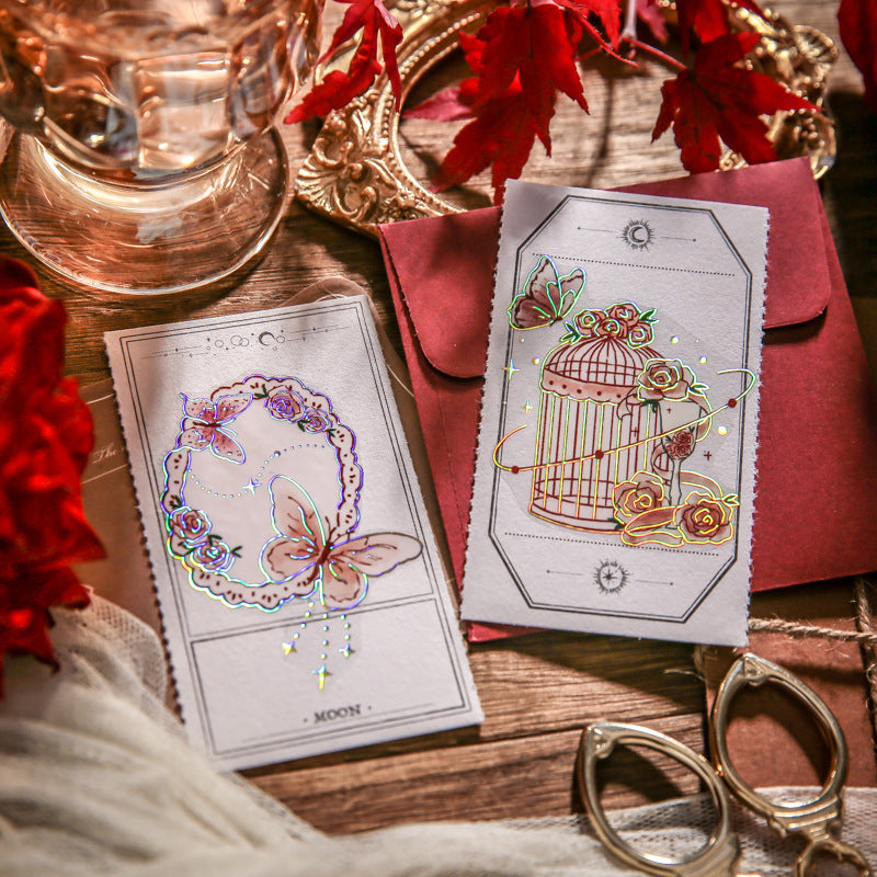 NEW PET 1 Roll Embossed Gilding Tape Star River Rose Style Pretty Stickers 100CM