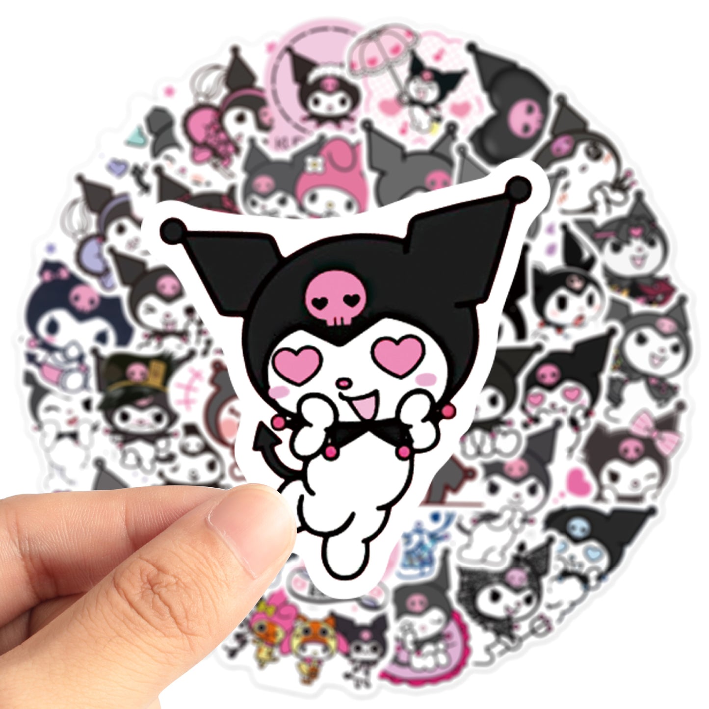 Cute Sanrio Animal Kuromi Style Stickers PVC Waterproof Anime Sticker For Woman For Kids Baby Girls Students Skateboard Car Hyederoflas For Young Children