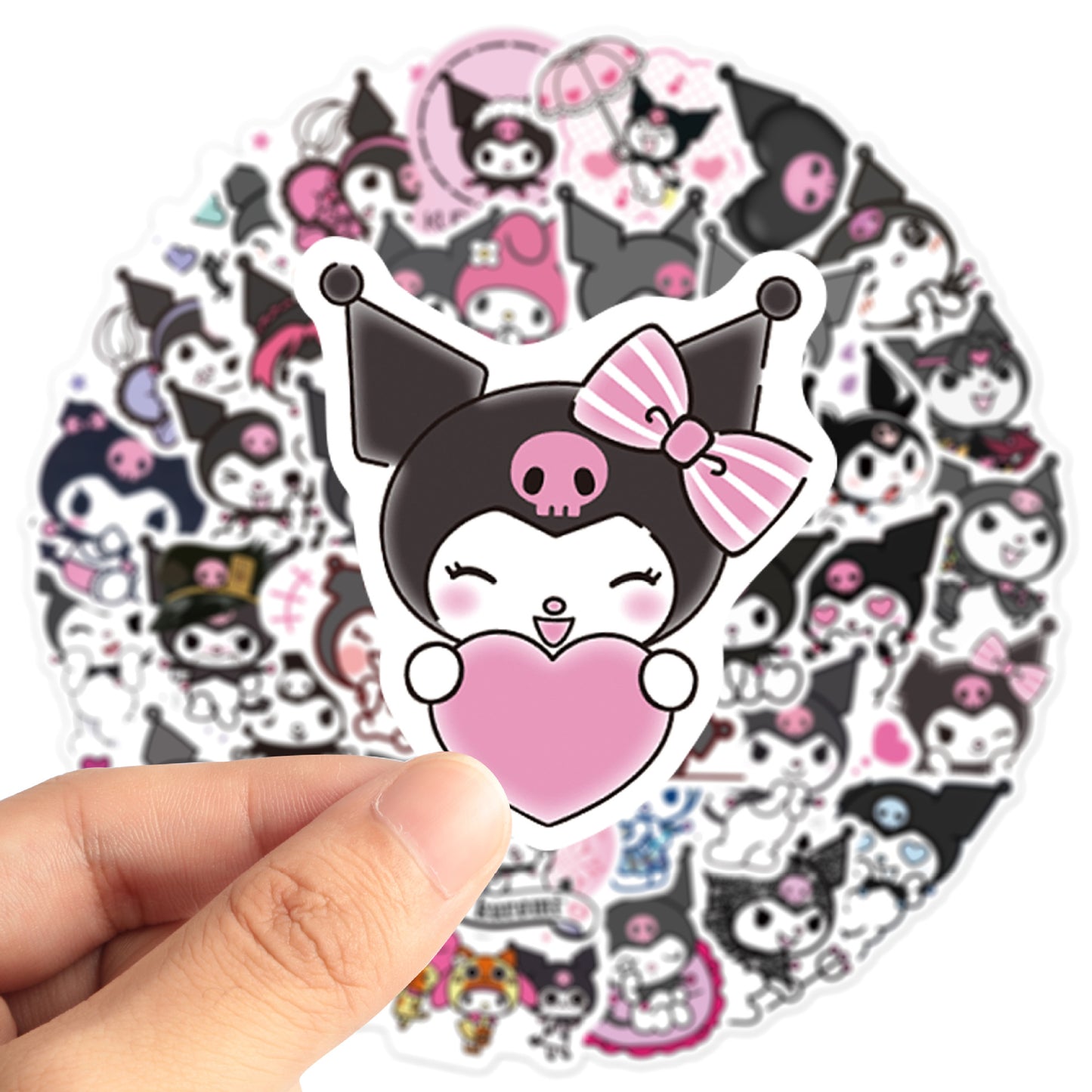 Cute Sanrio Animal Kuromi Style Stickers PVC Waterproof Anime Sticker For Woman For Kids Baby Girls Students Skateboard Car Hyederoflas For Young Children