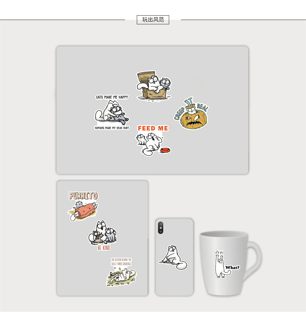 Cute Cartoon Simon's Cat Stickers
