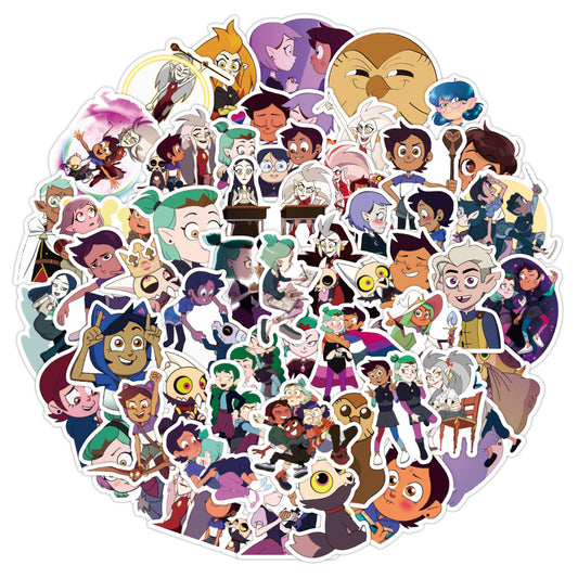 Cute Anime Owl House Stickers PVC Waterproof Animal Sticker For Woman For Kids Baby Girls Students Skateboard Car Hyederoflas For Young Children