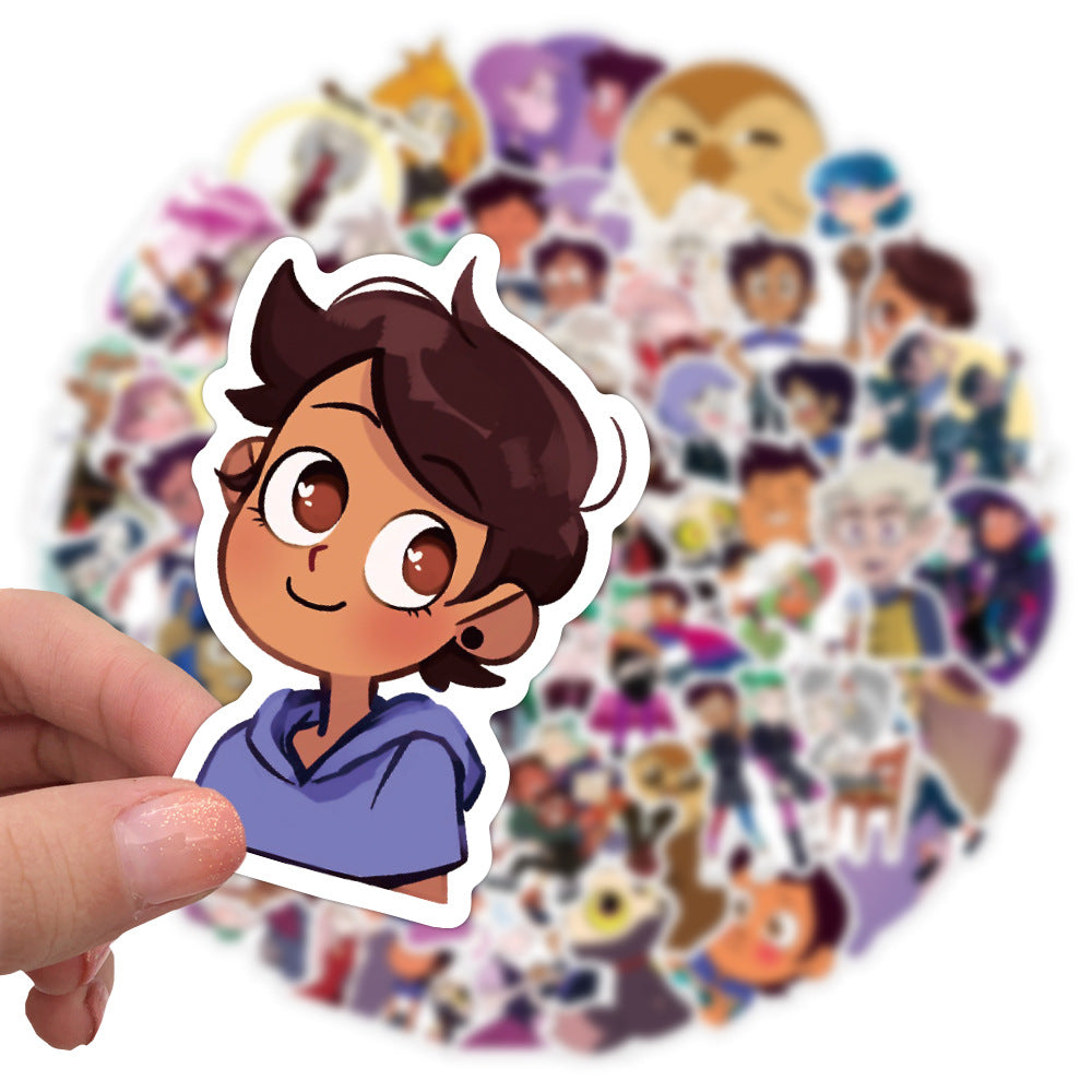 Cute Anime Owl House Stickers PVC Waterproof Animal Sticker For Woman For Kids Baby Girls Students Skateboard Car Hyederoflas For Young Children