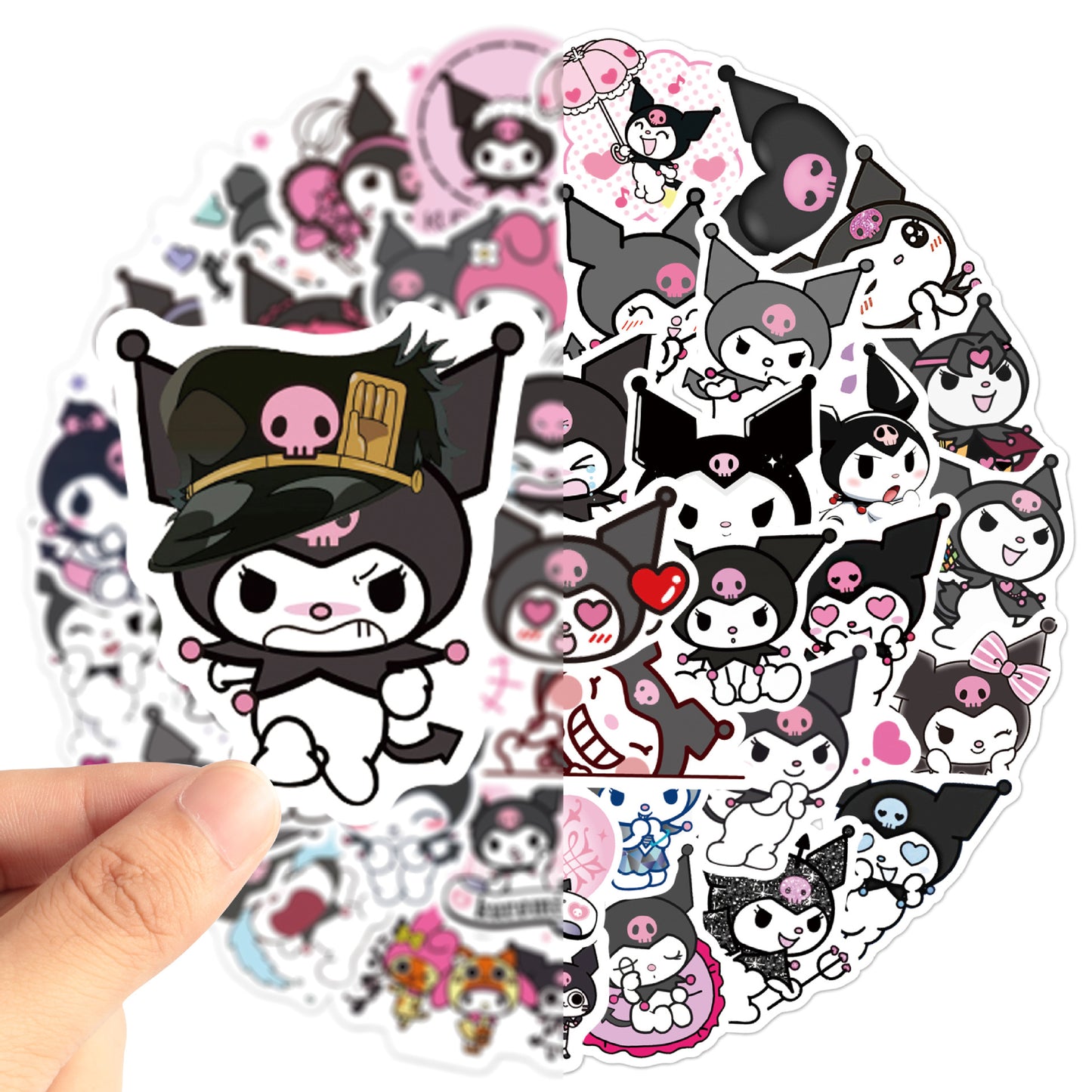 Cute Sanrio Animal Kuromi Style Stickers PVC Waterproof Anime Sticker For Woman For Kids Baby Girls Students Skateboard Car Hyederoflas For Young Children